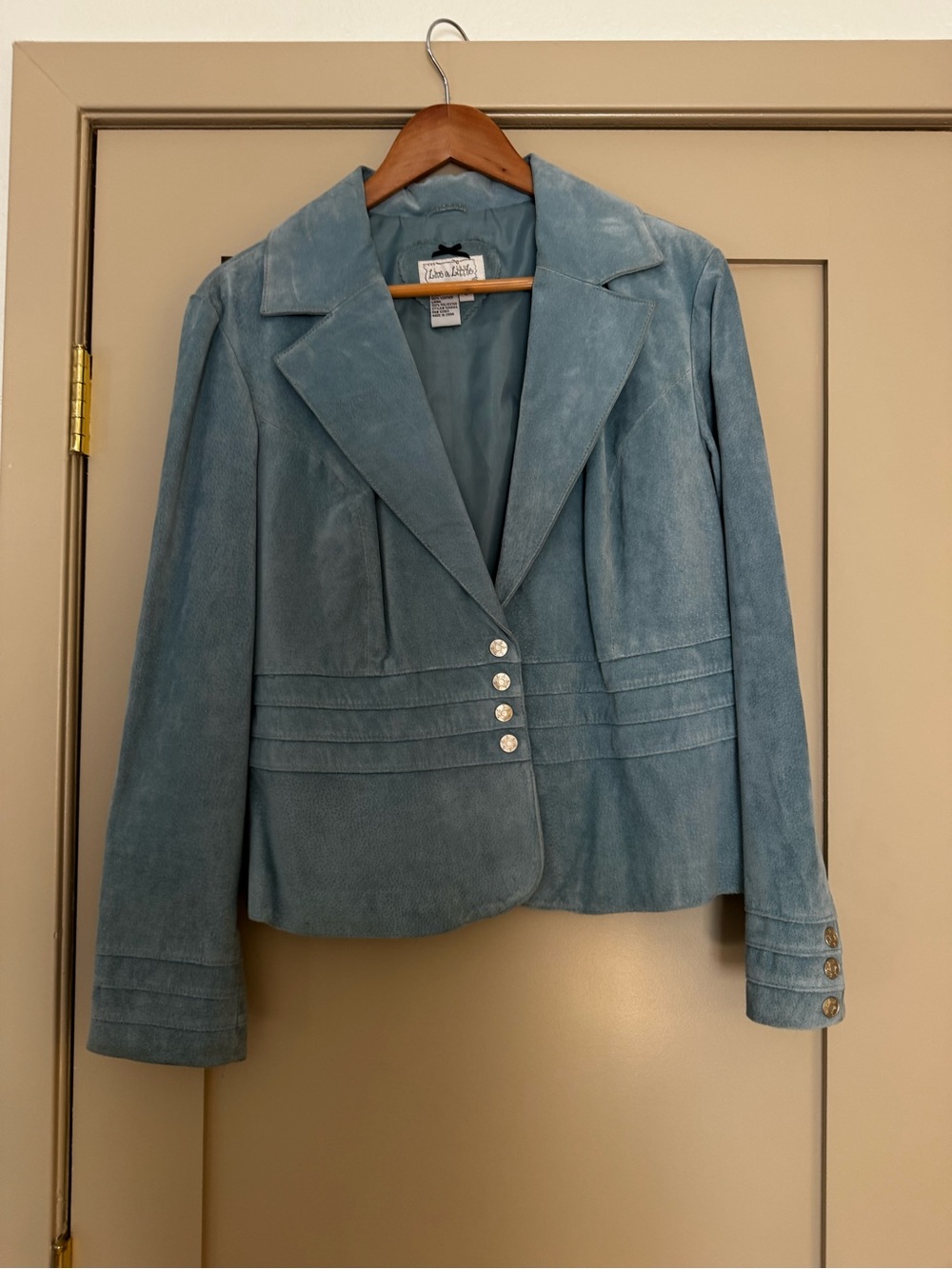 Live a Little Teal Suede Blazer Jacket